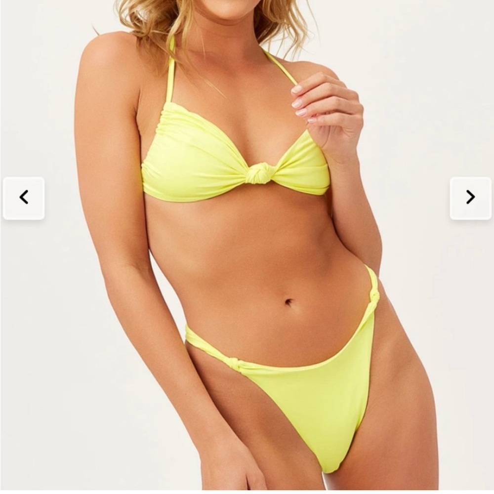 Frankie’s Bikinis “Gabe” Bikini Bottom in Lemonade XS